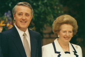With Margaret Thatcher